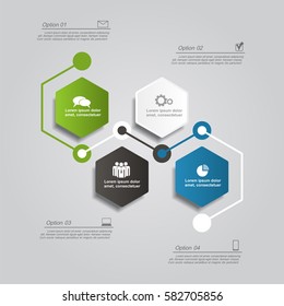 Infographic design template with elements and icons. Vector illustration.