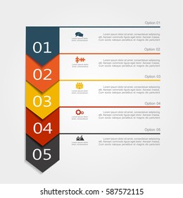 Infographic design template with elements and icons. Vector illustration.
