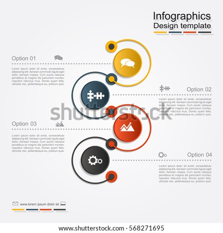 Infographic design template with elements and icons. Vector illustration.
