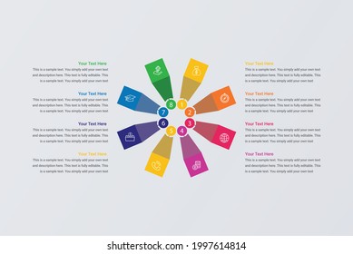 Infographic design template with five options vector image 8