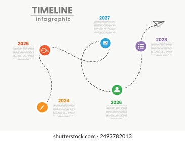 Infographic design template. Flat process infographic template