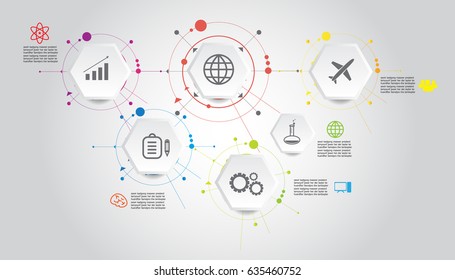 Infographic design template. flowchart layout, diagram processes, workflow, business icons.