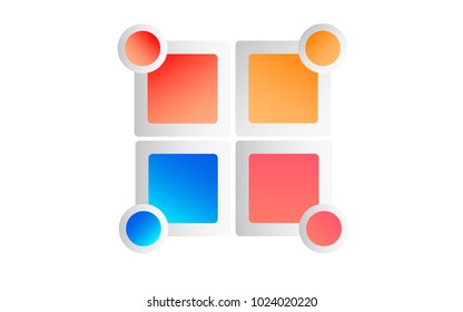 Infographic design template with four steps or options