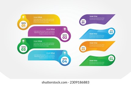 Infographic design template with four steps