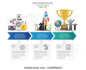 Infographic design template with frame for your text and photo