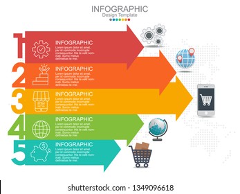 Infographic design template with frame for your text and photo