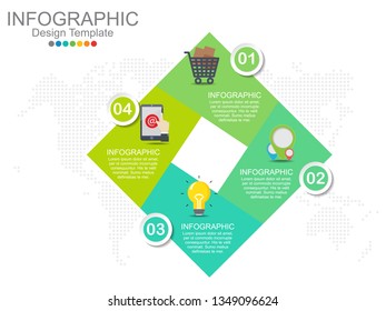 Infographic design template with frame for your text and photo