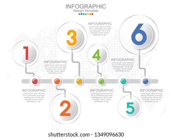 Infographic design template with frame for your text and photo