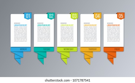 Infographic design template for graphs, diagrams, business options.