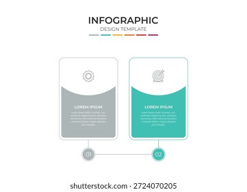 Plantilla de diseño de infografía con iconos y 2 opciones o pasos. Puede ser utilizado para el diagrama de proceso, presentaciones, diseño de flujo de trabajo, Anuncio, diagrama de flujo, gráfico de información