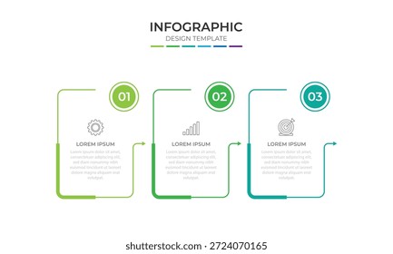 Infografik-Design-Vorlage mit Symbolen und 3 Optionen oder Schritte. Kann für Prozessdiagramm, Präsentationen, Workflow-Layout, Banner, Flussdiagramm, Infografik verwendet werden
