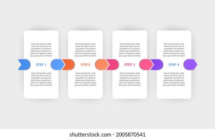 Infographic design template with icons and 4 options or steps. Can be used for process diagram, presentations, workflow layout or banner, Vector illustrations