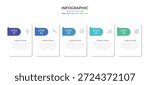 Infographic design template with icons and 5 options or steps. Can be used for process diagram, presentations, workflow layout, banner, flow chart, info graph