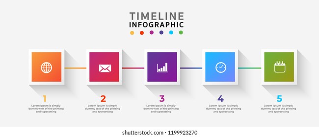 Infographic design template with icons for business concept. presentations banner, vector illustrator