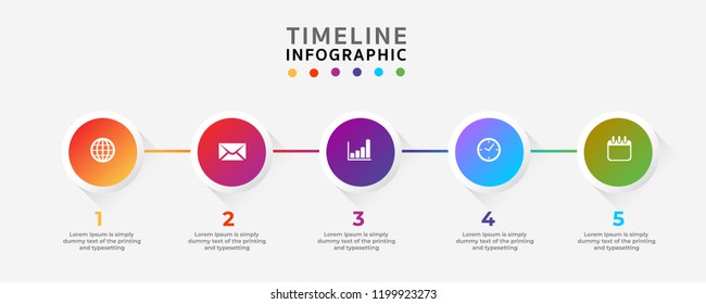 Infographic design template with icons for business concept. presentations banner, vector illustrator