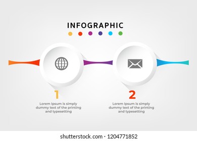 Infographic design template with icons for business concept. presentations banner, vector illustrator