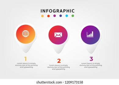 Infographic design template with icons for business concept. presentations banner, vector illustrator