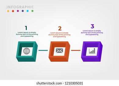 Infographic design template with icons for business concept. presentations banner, vector illustrator