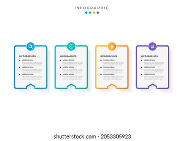 Infographic design template with icons and options or steps 