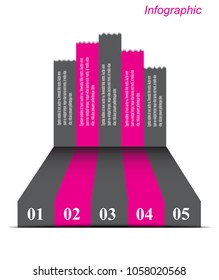 Info-graphic design template. Idea to display ranking and statistics.
