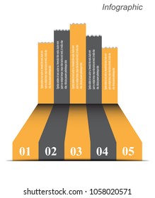 Info-graphic design template. Idea to display ranking and statistics.