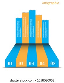 Info-graphic design template. Idea to display ranking and statistics.