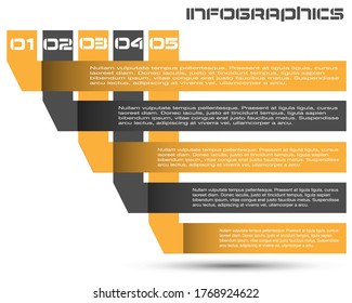 Infographic design template. Idea to display information, ranking and statistics.
