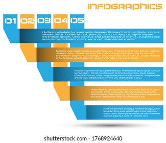 Infografische Design-Vorlage. Idee zur Anzeige von Informationen, Ranking und Statistiken.