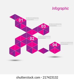 Info-graphic design template. Idea to display , ranking and statistics. 
