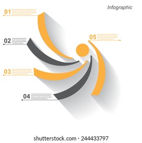 Info-graphic design template. Idea to display, ranking and statistics.
