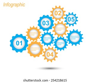 Info-graphic design template. Idea to display , ranking and statistics. 