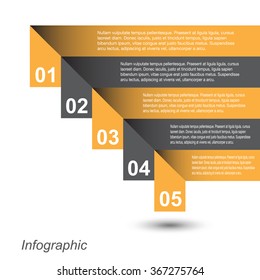 Info-graphic design template. Idea to display ranking and statistics.