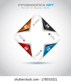 Infographic design template. Ideal to display information, ranking and statistics with an original and modern style.