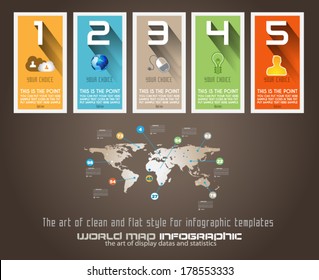 Infographic design template. Ideal to display information, ranking and statistics with an original and modern style.