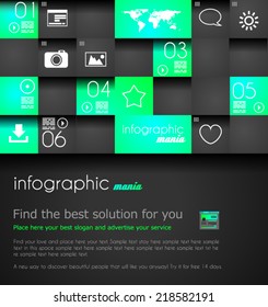 Infographic design template. Ideal to display information, ranking and statistics with an original and modern style.