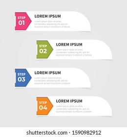 Infographic design template layout, diagram, number options, web design. Infographic business concept with 4 options, parts, steps or processes. Abstract background.