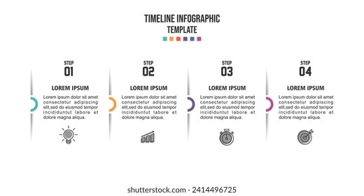 Infographic design template and marketing icons, Business concept with 4 options, parts, steps or processes.