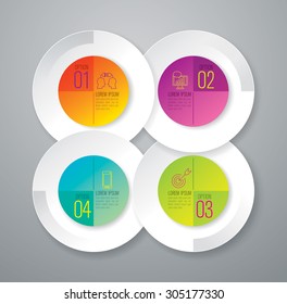 Infographic design template and marketing icons, thin line style, flat icons design. Can be used for workflow layout, diagram, number options, web design.   