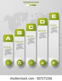 Infographic design template and marketing icons, Business concept with 5 options, parts, steps or processes. 