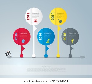 Infographic design template and marketing icons, Business concept, Can be used for workflow layout, diagram, number options, web design.   