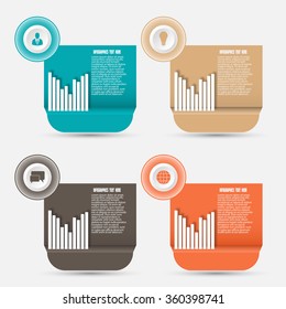 Infographic design template and marketing icons. EPS 10