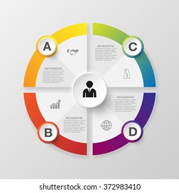 Infographic design template and marketing icons, Business concept with 4 options