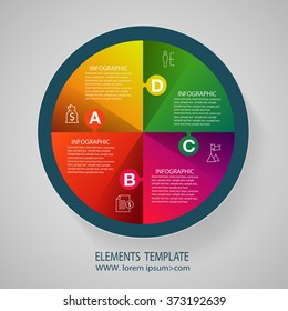 Infographic design template and marketing icons, Business concept with 4 options