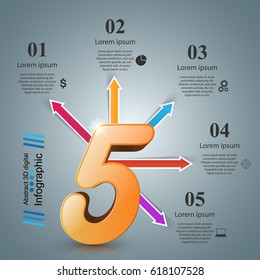 Infographic design template and marketing icons. Arrows logo.