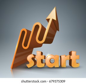 Infographic design template and marketing icons. Arrows logo.