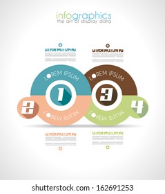 Plantilla de diseño infográfico con estilo plano moderno. Ideal para mostrar datos y para la clasificación de productos o la clasificación genérica de artículos.