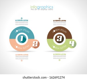 Infographic Design Template with modern flat style. Ideal to display data and for product ranking or generic classification of items.
