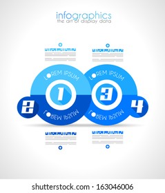 Infographic Design Template with modern flat style. Ideal to display data and for product ranking or generic classification of items.