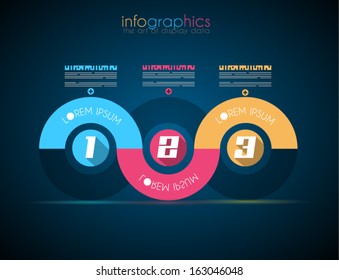 Plantilla de diseño infográfico con estilo plano moderno. Ideal para mostrar datos y para la clasificación de productos o la clasificación genérica de artículos.