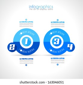 Plantilla de diseño infográfico con estilo plano moderno. Ideal para mostrar datos y para la clasificación de productos o la clasificación genérica de artículos.